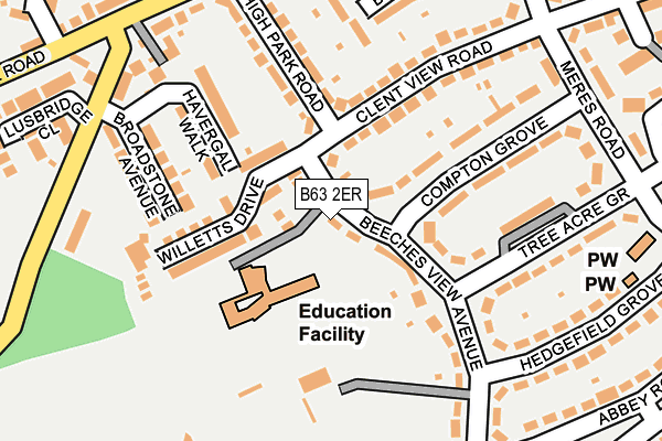 B63 2ER map - OS OpenMap – Local (Ordnance Survey)