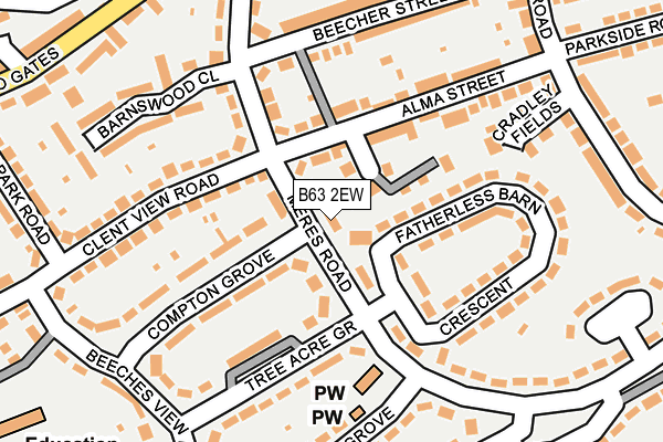 B63 2EW map - OS OpenMap – Local (Ordnance Survey)