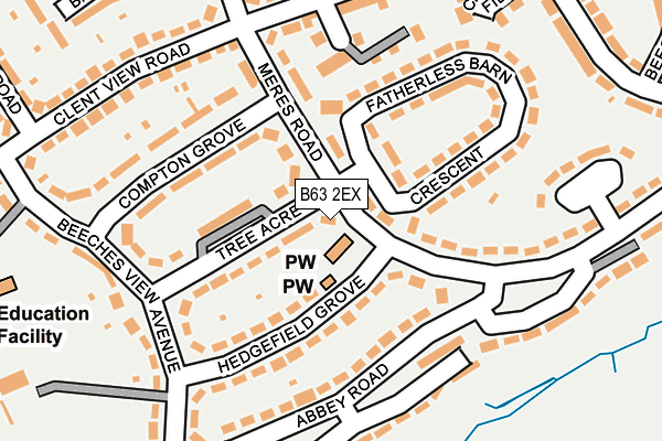 B63 2EX map - OS OpenMap – Local (Ordnance Survey)