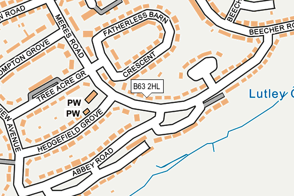 B63 2HL map - OS OpenMap – Local (Ordnance Survey)