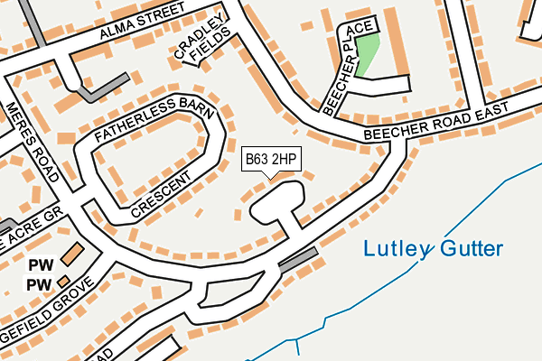 B63 2HP map - OS OpenMap – Local (Ordnance Survey)