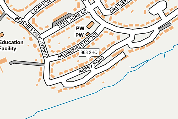 B63 2HQ map - OS OpenMap – Local (Ordnance Survey)