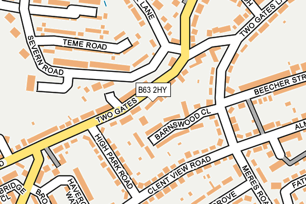B63 2HY map - OS OpenMap – Local (Ordnance Survey)