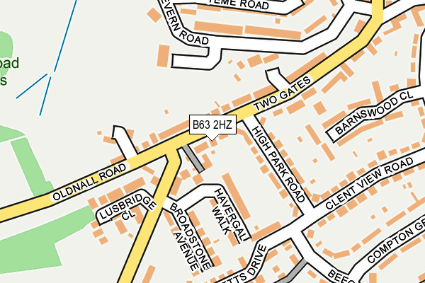 B63 2HZ map - OS OpenMap – Local (Ordnance Survey)