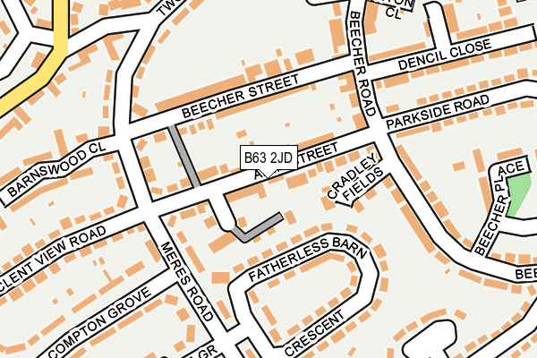 B63 2JD map - OS OpenMap – Local (Ordnance Survey)