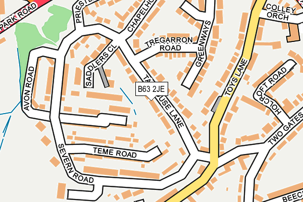 B63 2JE map - OS OpenMap – Local (Ordnance Survey)