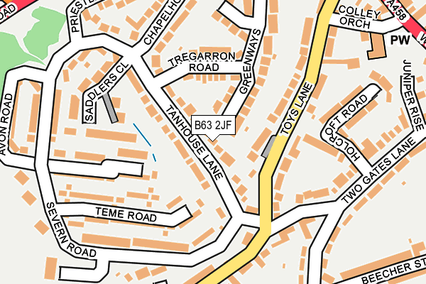 B63 2JF map - OS OpenMap – Local (Ordnance Survey)