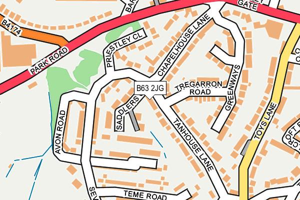 B63 2JG map - OS OpenMap – Local (Ordnance Survey)