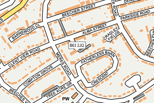 B63 2JQ map - OS OpenMap – Local (Ordnance Survey)