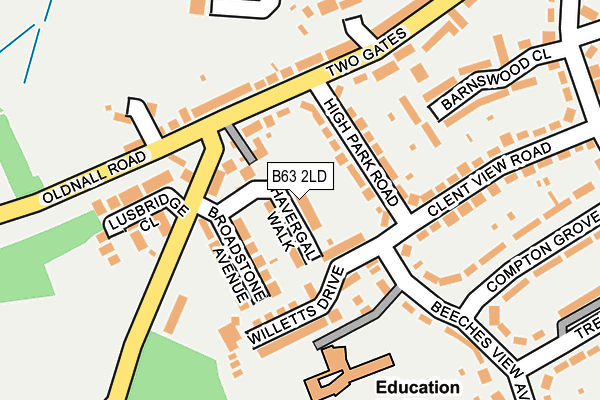 B63 2LD map - OS OpenMap – Local (Ordnance Survey)