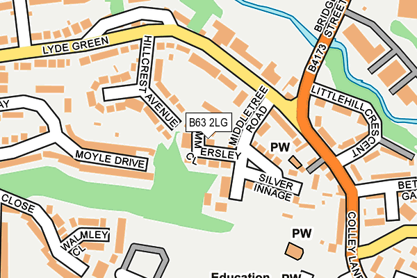 B63 2LG map - OS OpenMap – Local (Ordnance Survey)