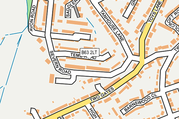 B63 2LT map - OS OpenMap – Local (Ordnance Survey)