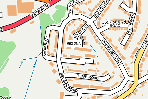 B63 2NA map - OS OpenMap – Local (Ordnance Survey)