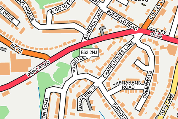 B63 2NJ map - OS OpenMap – Local (Ordnance Survey)