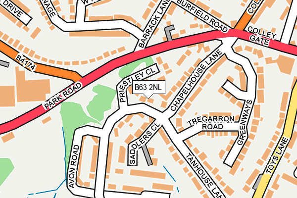 B63 2NL map - OS OpenMap – Local (Ordnance Survey)