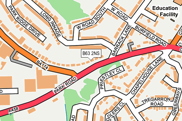 B63 2NS map - OS OpenMap – Local (Ordnance Survey)