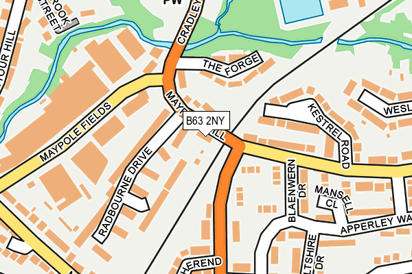 B63 2NY map - OS OpenMap – Local (Ordnance Survey)