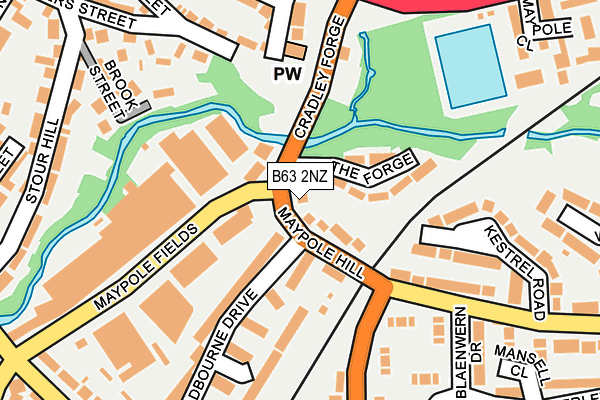 B63 2NZ map - OS OpenMap – Local (Ordnance Survey)