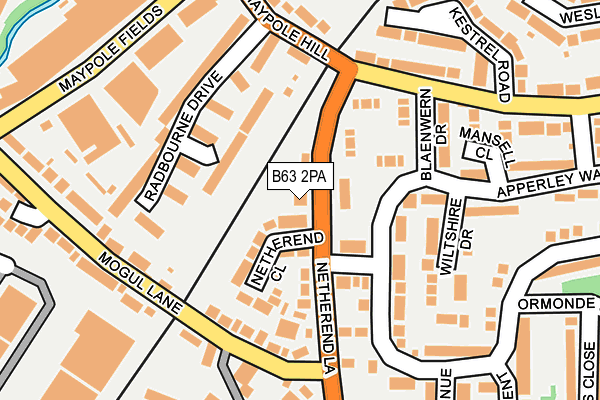 B63 2PA map - OS OpenMap – Local (Ordnance Survey)