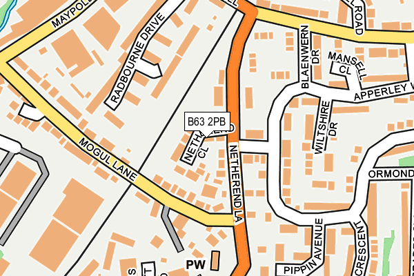 B63 2PB map - OS OpenMap – Local (Ordnance Survey)