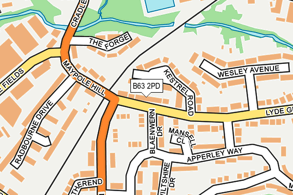 B63 2PD map - OS OpenMap – Local (Ordnance Survey)