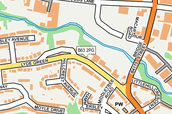 B63 2PG map - OS OpenMap – Local (Ordnance Survey)