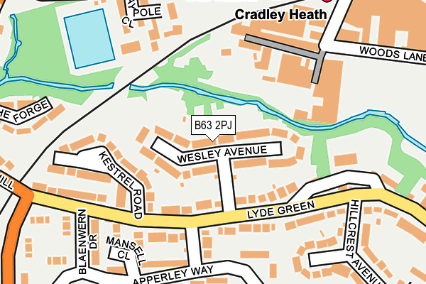 B63 2PJ map - OS OpenMap – Local (Ordnance Survey)