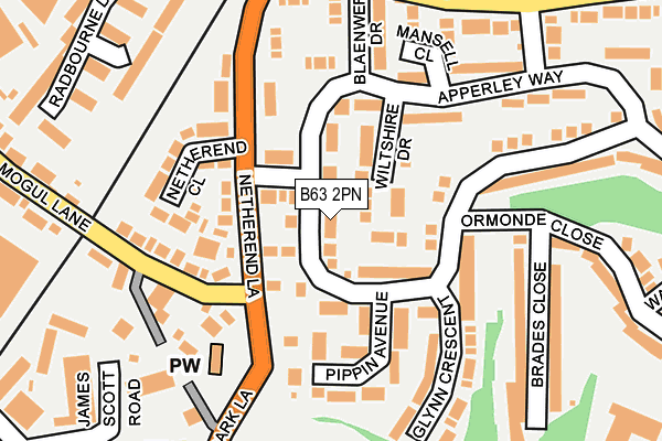 B63 2PN map - OS OpenMap – Local (Ordnance Survey)