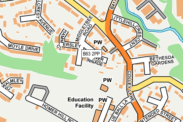 B63 2PP map - OS OpenMap – Local (Ordnance Survey)