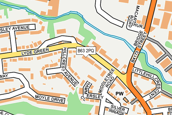 B63 2PQ map - OS OpenMap – Local (Ordnance Survey)