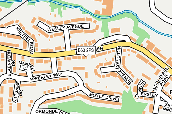 B63 2PS map - OS OpenMap – Local (Ordnance Survey)