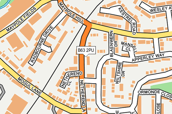 B63 2PU map - OS OpenMap – Local (Ordnance Survey)