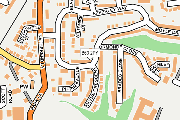 B63 2PY map - OS OpenMap – Local (Ordnance Survey)