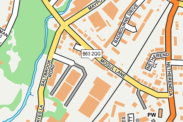 B63 2QG map - OS OpenMap – Local (Ordnance Survey)