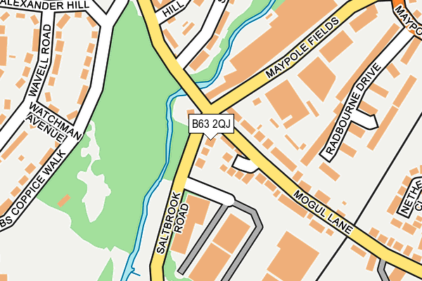 B63 2QJ map - OS OpenMap – Local (Ordnance Survey)