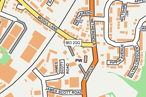 B63 2QQ map - OS OpenMap – Local (Ordnance Survey)