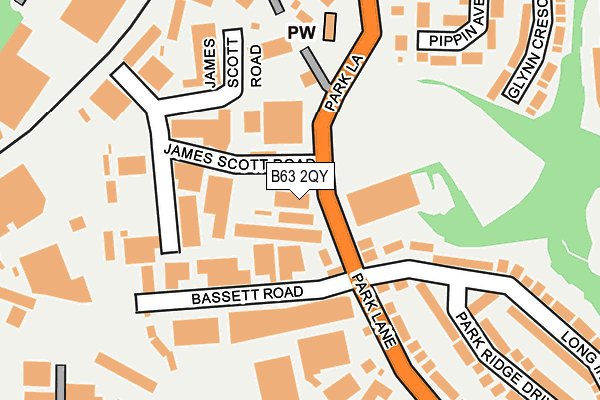 B63 2QY map - OS OpenMap – Local (Ordnance Survey)