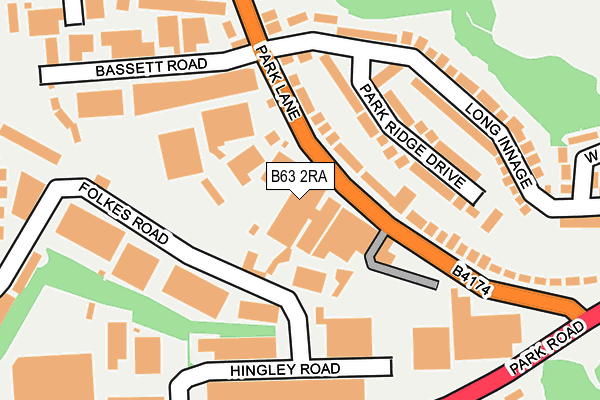 B63 2RA map - OS OpenMap – Local (Ordnance Survey)