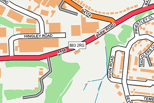 B63 2RG map - OS OpenMap – Local (Ordnance Survey)