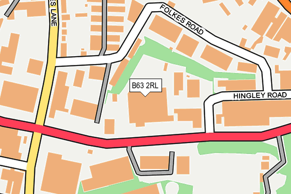 B63 2RL map - OS OpenMap – Local (Ordnance Survey)