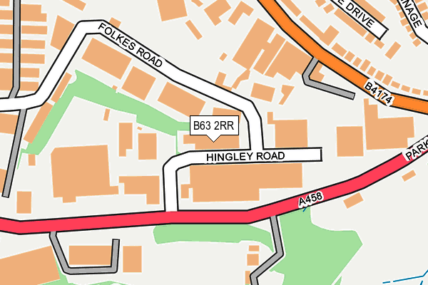 B63 2RR map - OS OpenMap – Local (Ordnance Survey)
