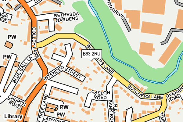 B63 2RU map - OS OpenMap – Local (Ordnance Survey)