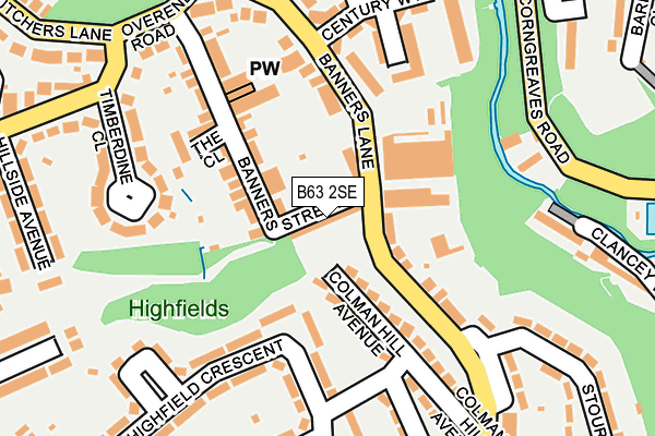 B63 2SE map - OS OpenMap – Local (Ordnance Survey)