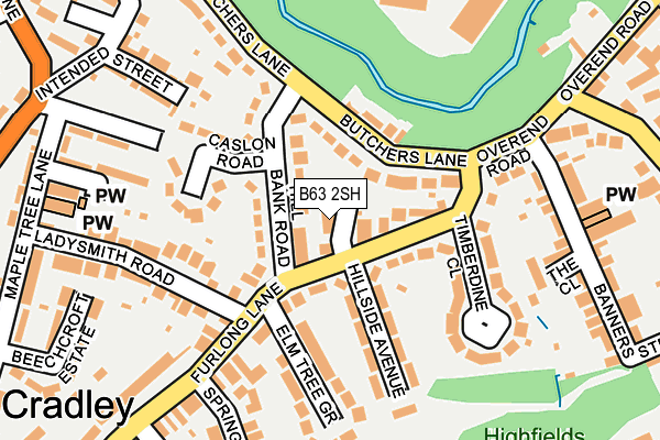B63 2SH map - OS OpenMap – Local (Ordnance Survey)
