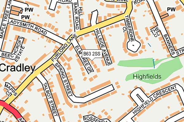 B63 2SS map - OS OpenMap – Local (Ordnance Survey)