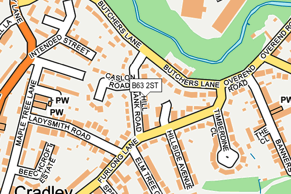 B63 2ST map - OS OpenMap – Local (Ordnance Survey)