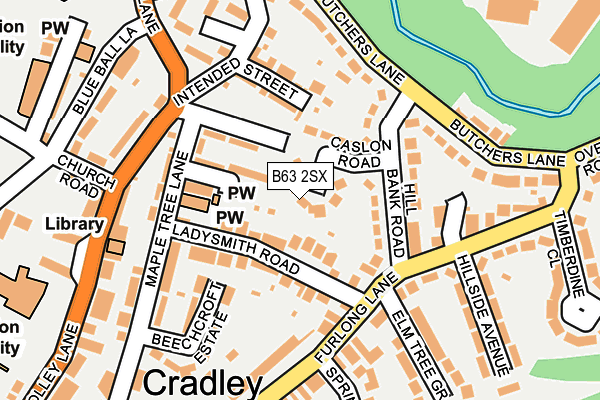 B63 2SX map - OS OpenMap – Local (Ordnance Survey)