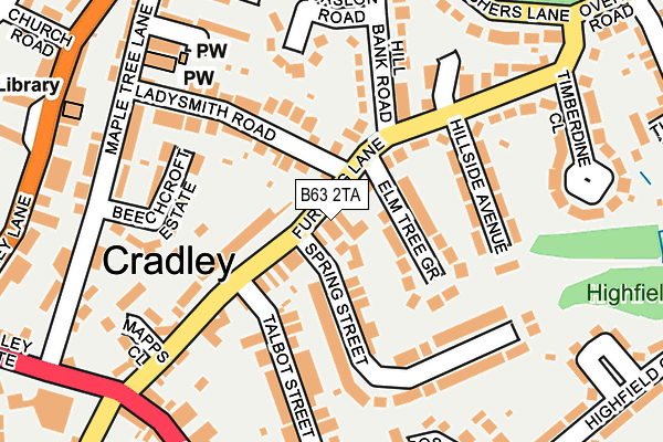 B63 2TA map - OS OpenMap – Local (Ordnance Survey)