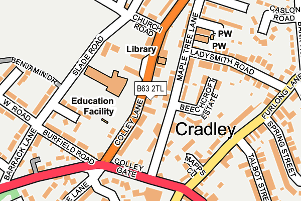 B63 2TL map - OS OpenMap – Local (Ordnance Survey)