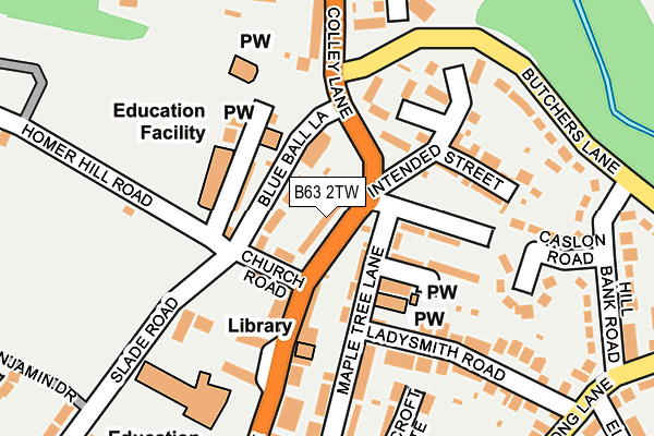 B63 2TW map - OS OpenMap – Local (Ordnance Survey)